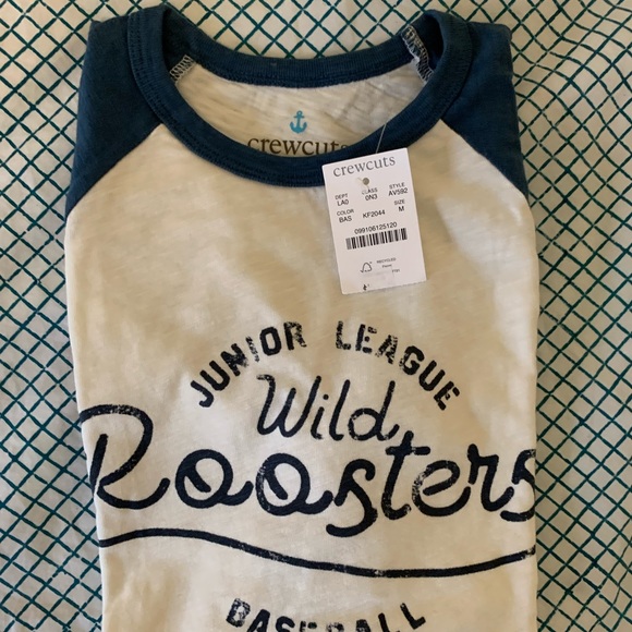 J. Crew Kids' raglan-sleeve baseball T-shirt NEW size medium 8-9 - Picture 11 of 13